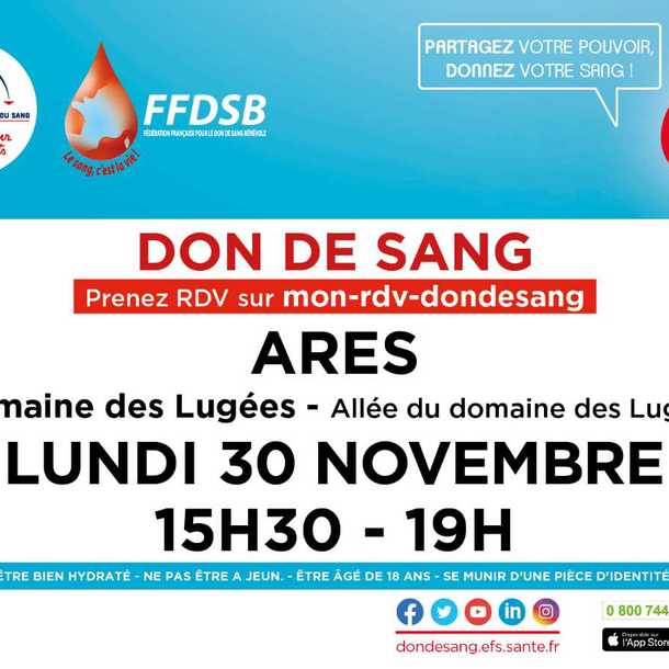 Don de sang Arès